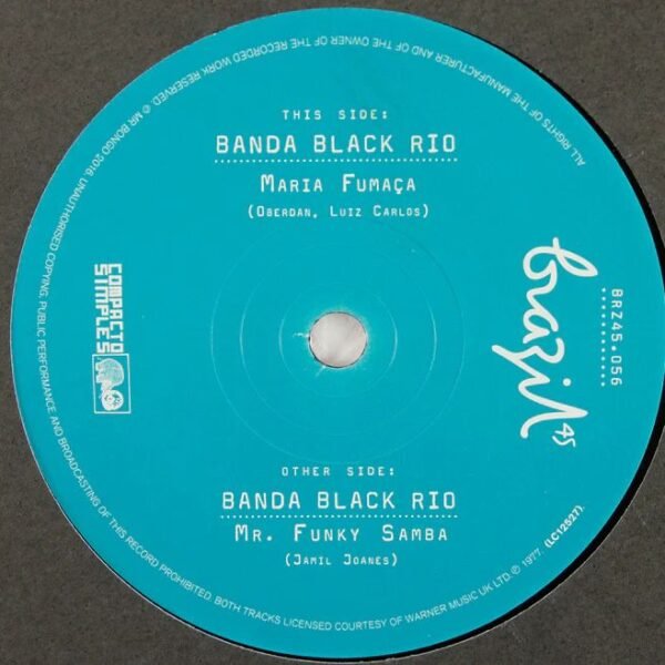 BANDA BLACK RIO - MARIA FUMACA/MR FUNKY SAMBA Vinyl Record