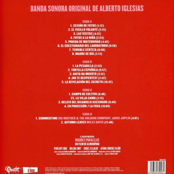 ALBERTO IGLESIAS - PARALLEL MOTHERS (MADRES PARAL Vinyl Record