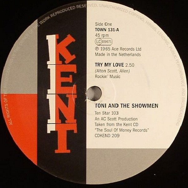 Toni & The Showmen / Bobby Angelle - Try My Love / Too Much For You